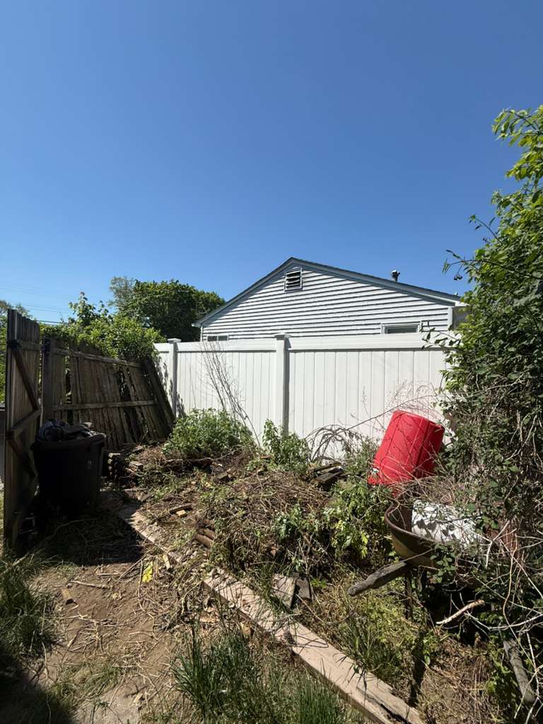 Backyard Debris Haul — before